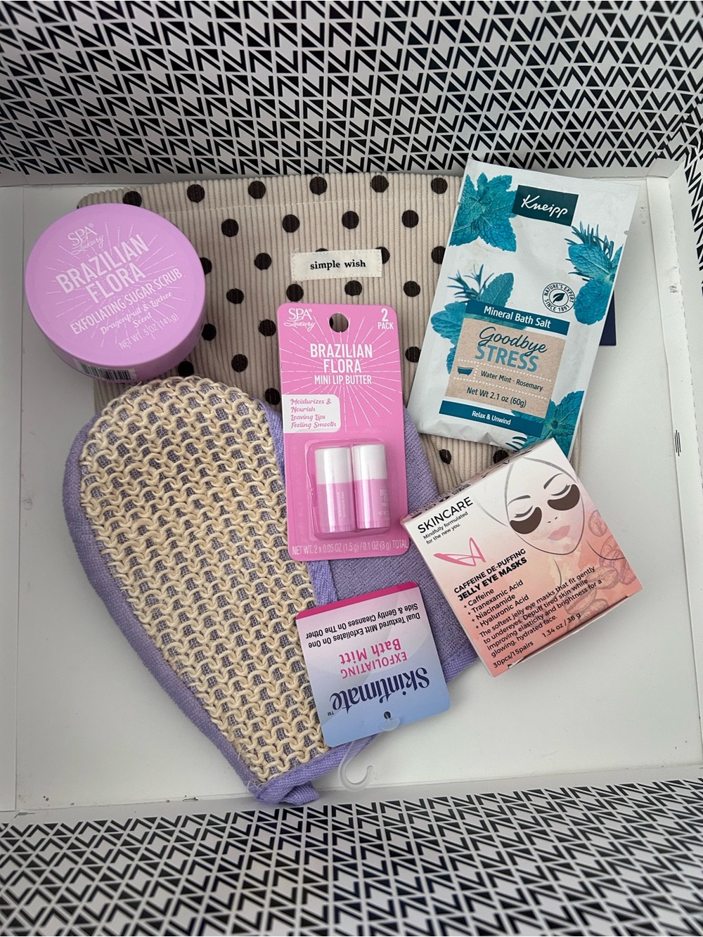 Spa Gift Set with Lavender & Teal Accents